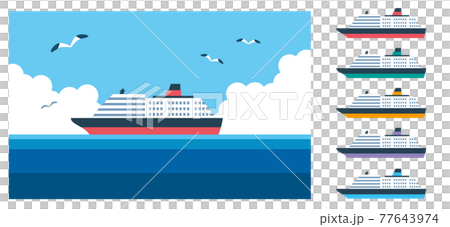 豪華客船のイラスト素材 77643974