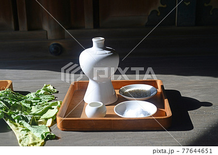 原田神社小宮社正月のお供え-3 77644651