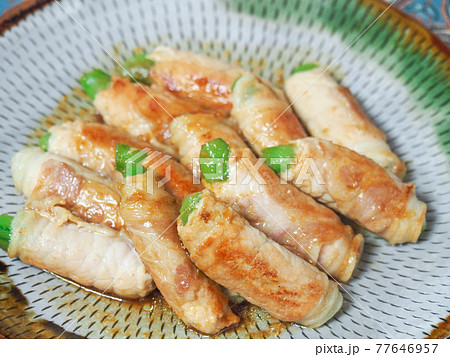 スナップエンドウの豚バラ巻 スナップエンドウの豚バラ巻 77646957