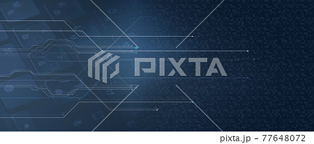 IoT背景用デジタル格子イメージ素材 77648072