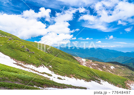 《長野県》夏の乗鞍岳・大雪渓 77648497