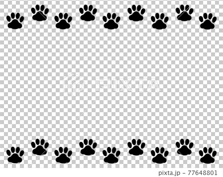 Meat ball cat footprint silhouette illustration frame 77648801
