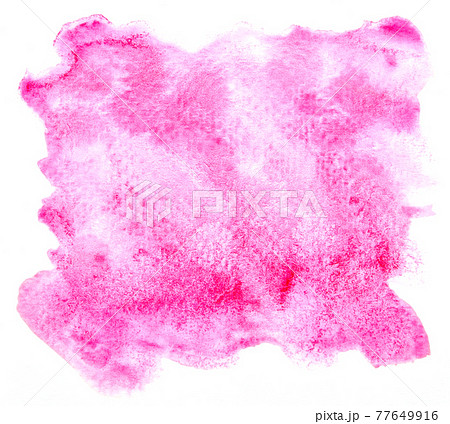 a photo image of abstract pink watercolor on paper, hand paint pink watercolor for background, wet technique on paper 77649916