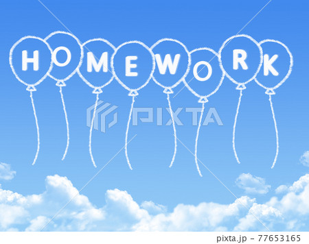 Homework cloud shape 77653165