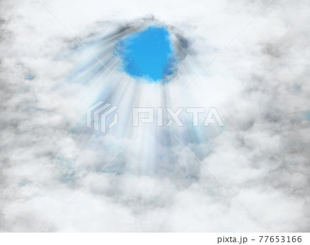 rays of light shining through clouds 77653166