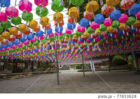 提灯 祭り 多彩 77653628