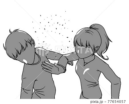 男性を殴る女性のイラスト 暴力 Dvのイラスト素材