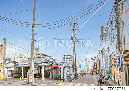 都市風景 東急多摩川線 武蔵新田駅前の街並み 東京都大田区 都市風景 東急多摩川線 武蔵新田駅前の街並み 東京都大田区 77657781