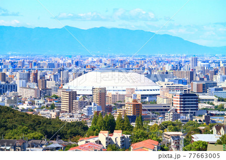 名古屋市、ナゴヤドームとその周辺の風景 77663005