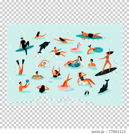 Summer, transmission, surfing, waves, waves, beaches, beaches, sea, swimwear, sandy beaches, parties, sun, sun, marine, holidays 77663122