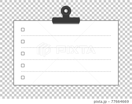 Note paper, checklist frame material,... - Stock Illustration [77664669 ...