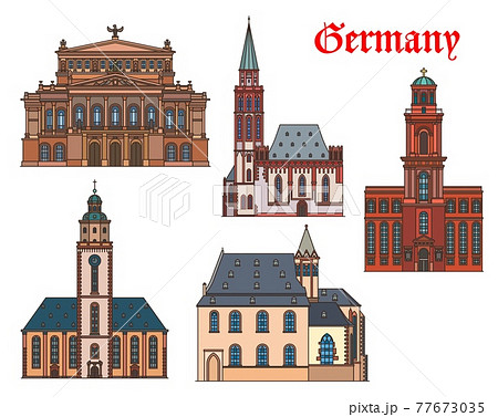 Germany architecture, landmark building Frankfurt 77673035