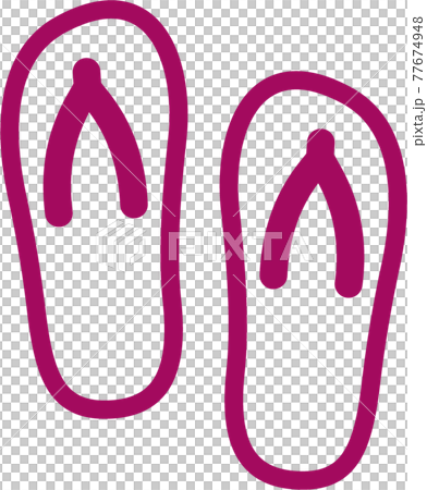 Beach sandals icon illustration - Stock Illustration [77674948] - PIXTA