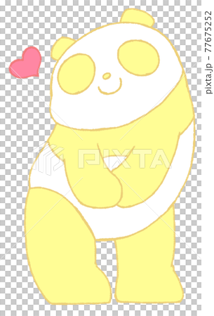 可愛熊貓（黃色） 77675252