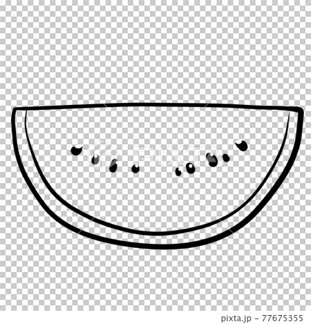 逼真的西瓜線描 77675355