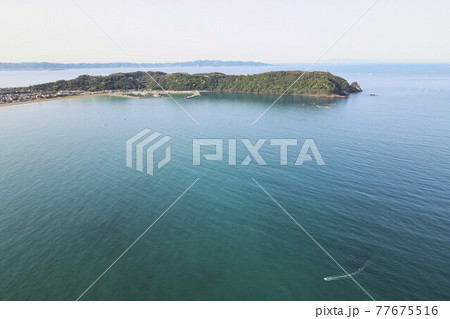 千葉県富浦 法華崎遊歩道 浦賀水道 ドローン空撮 千葉県富浦 法華崎遊歩道 浦賀水道 ドローン空撮 77675516