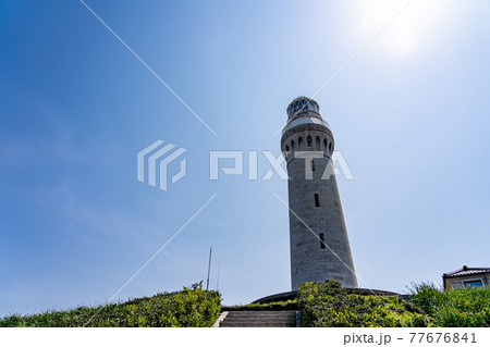 山口県下関市　角島灯台公園と灯台 77676841