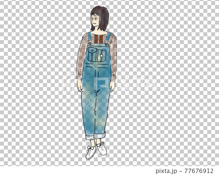 眼鏡をかけた女性の立ち姿 眼鏡をかけた女性の立ち姿 77676912