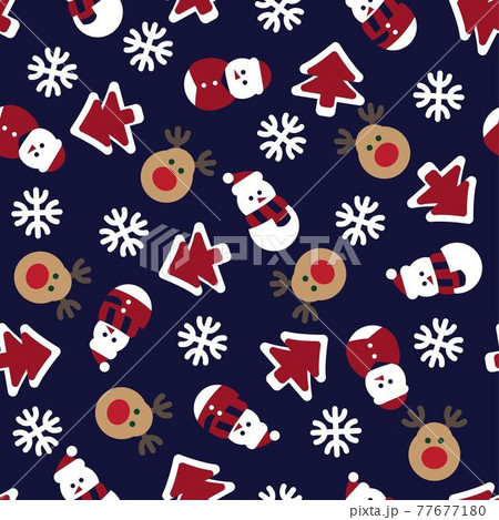 Christmas Snowman seamless pattern design Christmas Snowman seamless pattern design 77677180