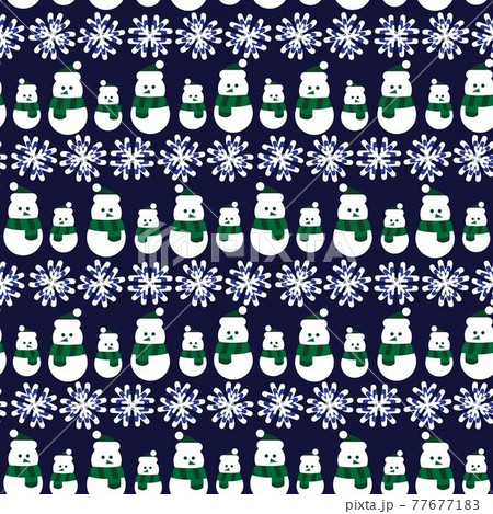 Christmas Snowman seamless pattern design 77677183