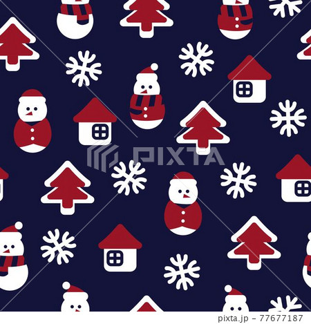 Christmas Snowman seamless pattern design Christmas Snowman seamless pattern design 77677187