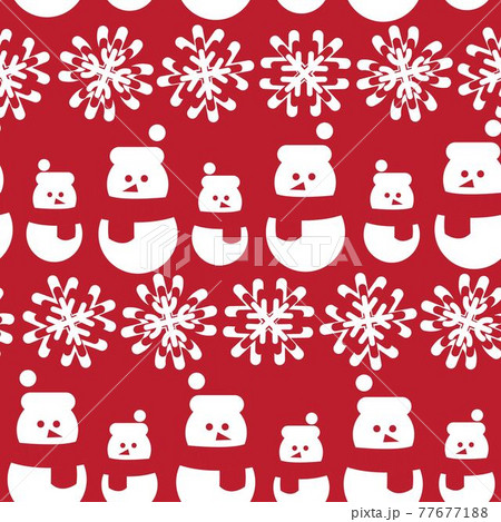 Christmas Snowman seamless pattern design 77677188