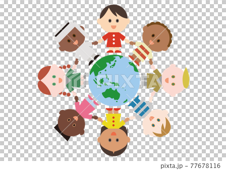 ベクター　世界の子供たち　地球はひとつ 77678116