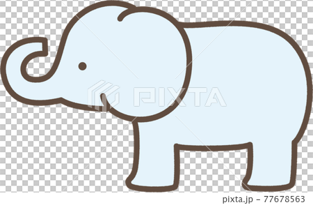 ゾウ かわいいイラストのイラスト素材