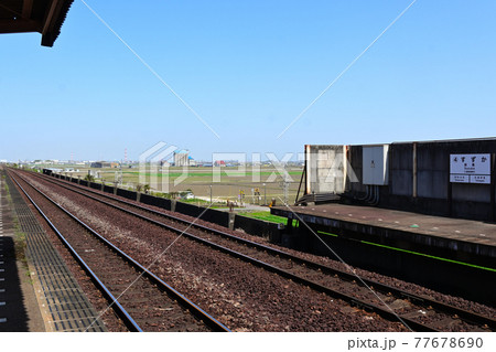 三重県鈴鹿市　伊勢鉄道　鈴鹿駅からの風景 77678690