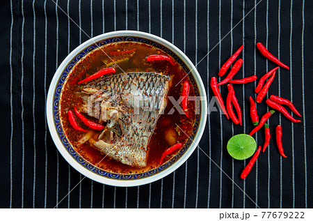 Asia, Thailand, Fish, Soup, Animal Body Part Asia, Thailand, Fish, Soup, Animal Body Part 77679222