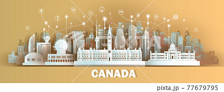 Technology wireless network communication smart city with architecture in Canada. Technology wireless network communication smart city with architecture in Canada. 77679795