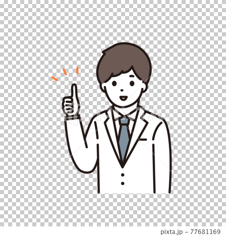 A male pharmacist who gives a good sign with a smile 77681169