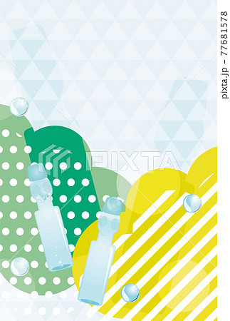 ラムネ サイダー　瓶　ビー玉　開封前・開封後のイラスト 77681578