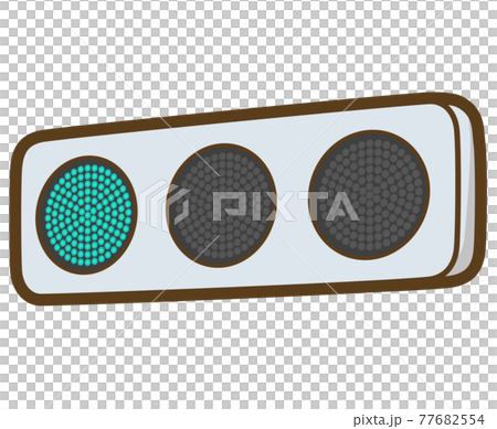 フラット型交通信号機(青信号) フラット型交通信号機(青信号) 77682554