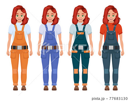 Little girl worker vector design illustration isolated on white background Little girl worker vector design illustration isolated on white background 77683130