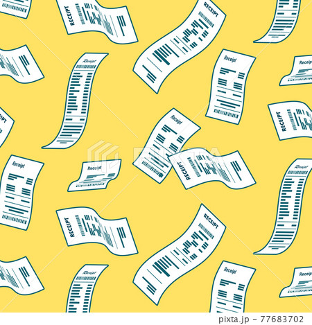 レシートのシームレスパターン 77683702