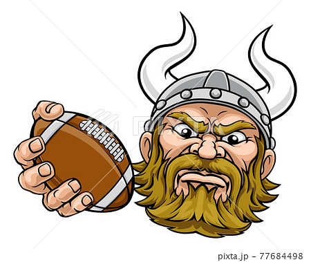 Viking soccer football sports mascot. A viking warrior gladiator