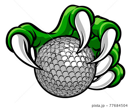 Golf Ball Claw Monster Sports Handのイラスト素材