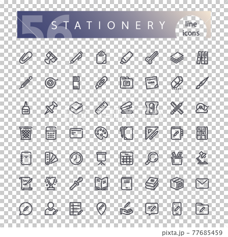 Stationery Icons Set Stationery Icons Set 77685459