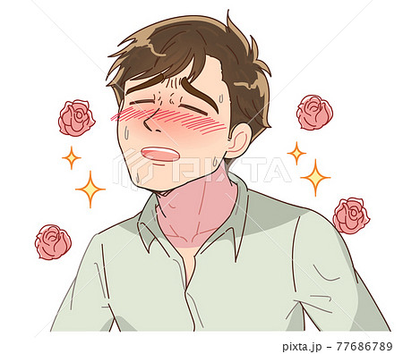 気持ちよさそうな男性 77686789