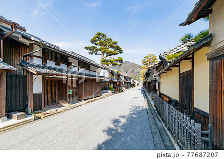 滋賀県近江八幡市 近江商人の町並みの写真素材