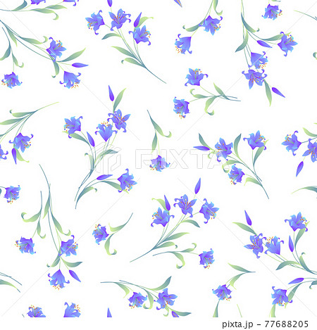 日本的な百合を使った花柄, 日本的な百合を使った花柄, 77688205