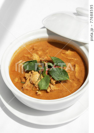 thai spicy panang pork curry with coconut milk thai spicy panang pork curry with coconut milk 77688595