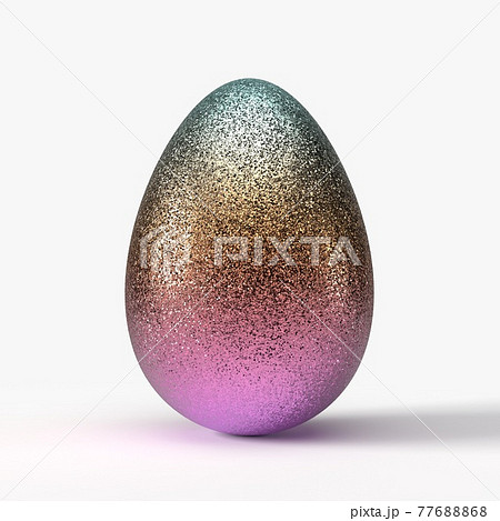 glittering easter egg. 3d illustration 77688868