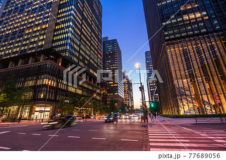 東京都 日本経済の中心 大手町の写真素材 77689056 Pixta