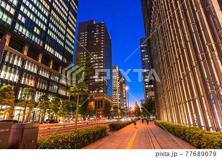 東京都 日本経済の中心 大手町の写真素材 77689079 Pixta