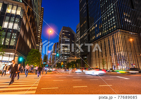 東京都 日本経済の中心 大手町の写真素材 77689085 Pixta