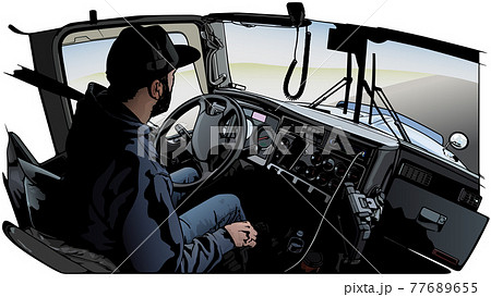 Professional Truck Driver Driving Truck 77689655