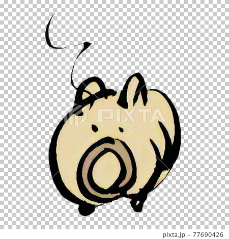 シンプルで可愛らしい挿絵に使える蚊取り線香のイラスト 77690426