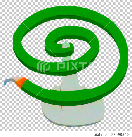 Illustration of a simple mosquito coil 77690840